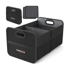 Frtm-v0 Fortem Trunk Organizer - Collapsible 2 Compartment 45l Non-slip Bottom