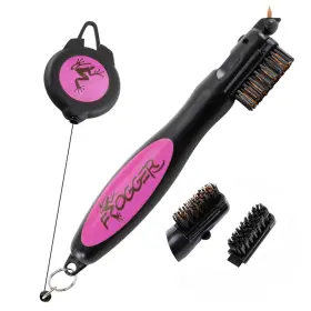 B007cmxpem Frogger Brushpro Golf Club Cleaner Ergonomic Grip 2.5ft Retractable Cord Pink