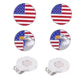 1097175 Fukaisu 6pcs Golf Ball Markers With Hat Clips Set Detachable 4 And