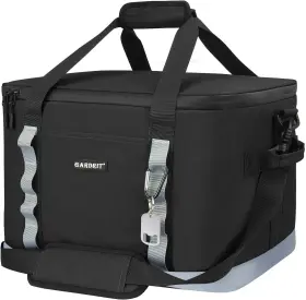 Gardrit 617395844692 30/60 Can Large Cooler Bag - Collapsible Insulated Lunch Box Black
