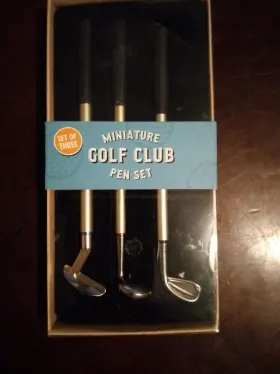 Gif5654 Gem Imports 3 Pcs Miniature Golf Club Pen Set Driver Iron And Putter Fillable Pens Y142