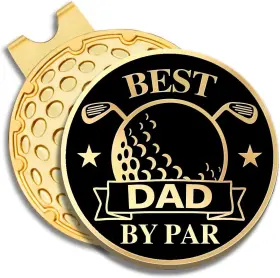 Ghc109  Geygie Best Dad By Par Golf Ball Marker With Magnetic Hat Clip Funny Gift For Men
