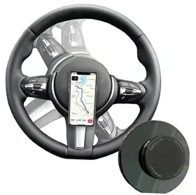 Sv-103 Go-vuu Llc Magnetic Steering Wheel Phone Holder Turns 3 Inch Round Black