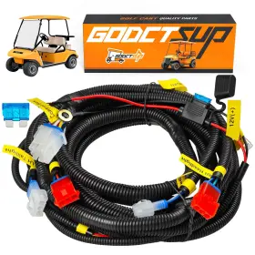 Godctsup 789563429090 Upgrade Golf Cart Light Wire Harness For Club Car Ds&ezgo Txt Rxv&yamaha Mode