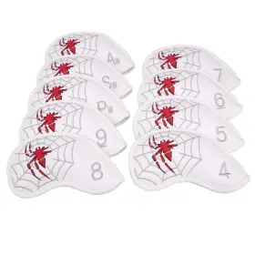 Golf Builder 738426701880 Spider Embroidery White Head Covers Driver/fairway Wood/hybrid/iron