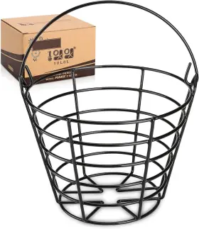 Golf Cart Accessories 313047968920 Metal Range Ball Baskets With Handle Storage Bucket Holds 50 Ba