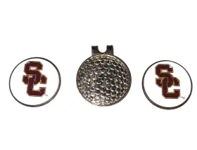 T1253917 Golf Design Ncaa Hat Clip And 2 Ball Markers - Usc Trojans Euc Free Shipping