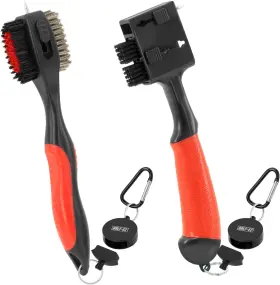 Golf-ez 744759781512 Magnetic Club Brush Set With Quick Release 2 Pack - Heavy Duty Oversized