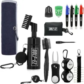 Golf-ez 860001903379 Essentials Kit Must-have Accessories Water Brush Towel Club