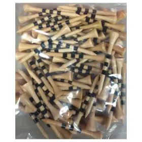 Golf Tees Etc 681276102874 3 1/4 Inch Wooden With Height Indication Stripes - Pack Of 100
