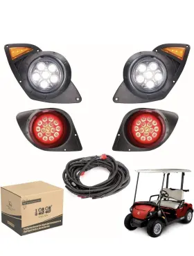 Lkg29l Golfco Yamaha G29 Drive Golf Cart Led Headlight And Tail Light Kit 2007-up Gas Elec