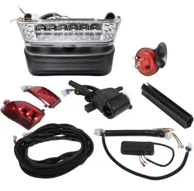 Lkpre-dlxled04 Golfco Club Car Precedent Golf Cart Led Deluxe Head Light Kit Electric 2004- 08.5