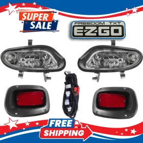 Lktxtdlxled14 Golfco Ezgo Txt 2014 Freedom Led Basic Light Kit 48v 2 Headlights Taillights Wiring