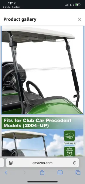 Wspret04 Golfco 5mm Extra Thick Golf Cart Windshield For Club Car Precedent 2004-up Models