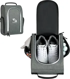 Golkcurx 313039051067 Golf Shoe Bag For Travel Zippered Sport Carrier Bags With Side Acc