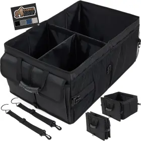 Gorilla Grip 840316706247 Large Capacity Sturdy Trunk Storage Organizer Slip And Black