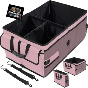 Gorilla Grip 840316723381 Trunk Organizer For Suv And Cars Large 24 Inch D X 15 W 10 H Pink