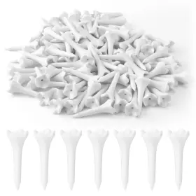 1042013 Gosknor 100pcs Plastic Golf Tees 1 1/2 Inch 4-prong Short Mat Hi