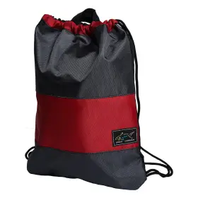 Greg Norman 688713538418 New Core Drawstring Shoe Bag - Red / Grey