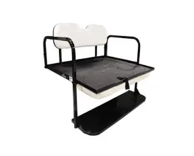 18101-g Gtw Ezgo Txt Rear Flip Seat 96-up Models Steel Frame - Mach1 Oyster White