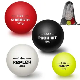 Yuu-halloscume-1462 Halloscume 4 Pcs Hockey Stick Handling Balls Weights Roller And Street Tr