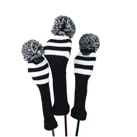 Hauni 791523522772 Stripes Knitted Golf Club Head Covers 3 Piece Set 1 5 Driver And Fairway He