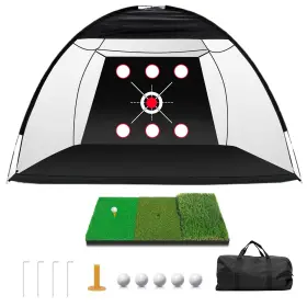 6-target Hbqaz Golf Net 10x7ft Practice