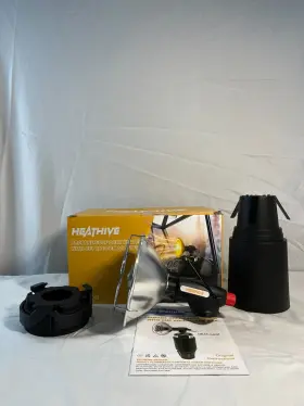 Heat-0001 Heathive Black Propane Golf Cart Heater With Cup Holder Adapter