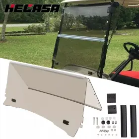 Bap11827 Hecasa For Ezgo Txt And Medalist 1994-2014 Folding Golf Cart Tinted Windshield Windscreen