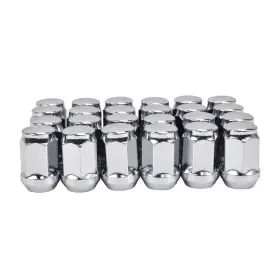 22575 Hex Autoparts Lug Nuts 1/2-20 Chrome Wheel 3/4 Inch 24 Pcs Compatible With Jeep Ch