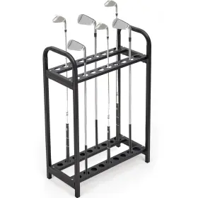 Zhw-hicarer-2020 Hicarer 18 Hole Golf Club Holder Metal Organizer Stand Rack Black