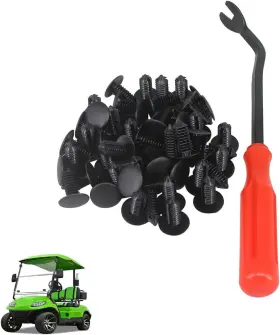 Hkoo 445054463426 50pcs Golf Cart Tree Rivets Clips And One Plastic Fastener Remover Universal Fit