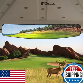 B07svtz957 Hkoo Golf Cart Rear View Mirror 16.5 Inch Extra Wide 180 Panoramic For Ezgo Club Ca