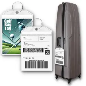 Hodl 21 850046344381 Golf Bag Luggage Tag - Extra Large 9 Inch X 6 Waterproof Plastic Zipper Pouch
