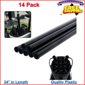 7649823 How True Golf Bag Tubes 14 Pack Club Protection Separators Dividers Black
