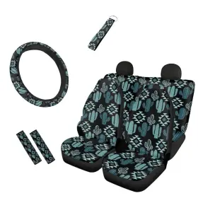 3081136f9 Howilath Z84 Z86 D9 Aztec Southwest Cactus Elegant Car Steering Wheel Cover Front/back
