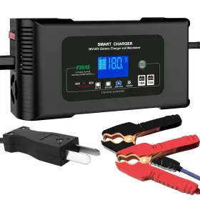 P3648y Htrc Golf Cart Battery Charger 36v 18a Lithium Lifepo4 Lead-acid &ezgo Crowfoot Plug