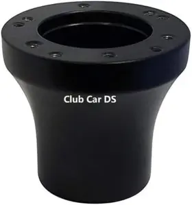 Huskey Parts Company 174348519202 Golf Cart Steering Wheel Hub Adapter Matte Black 5/6 Hole For Club Car Ds