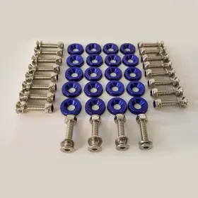 Huskey Parts Company 689539233426 Ezgo Club Car Yamaha Golf Cart Fender Flare Ss Hardware With Blue Washers
