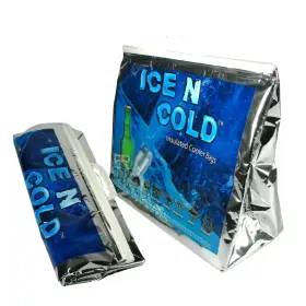 Ice N Cold 684334420637 Insulated Cooler Bag - Large 35 Lbs Capacity Pack Silver