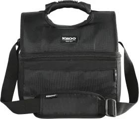 00066112 Igloo Soft Cooler Gripper Evergreen Eco Lunch Bag 16-can Dual 16 Can Black