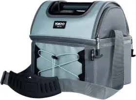 00066292 Igloo Gripper Soft Sided Cooler Bag Insulted Dual 16 Can Grey 16-can