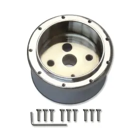 S00276 Imooa 9 Holes Steering Wheel Column Adapter Hub For Gm 1967-1994 Chrome Aluminum Wi