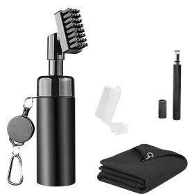 Imountek 730056003228 3-in-1 Golf Club Cleaning Kit Cleaner Brush With 5oz Water Bottle Retractable Clip