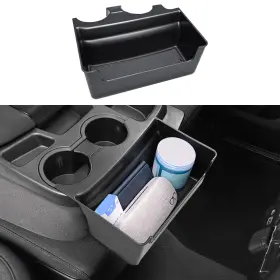 1128011026 Intopart Jump Seat Front Cup Holder Hanging Box Compatible With 2019-2026 Chevy Silver