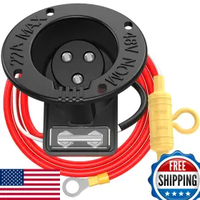 Iooblbei B0csyd2knt Golf Cart 48v Charger Receptacle Fuse And Cord For Club Car Ds 1995-up