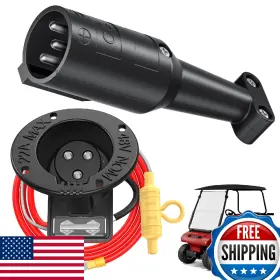 B0djvh7xw2 Iooblbei Club Car 48v Charging Port And Plug Golf Cart Charger Receptacle With Cord