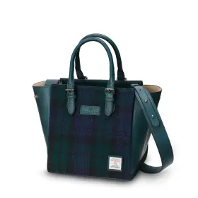 8360 Islander Harris Tweed Medium Caillie Totetote Bag Black Watch