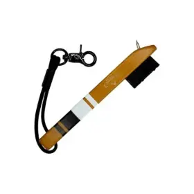 C99847 Izzo Heritage Wood Golf Club Brush With Groove Cleaner Black/white