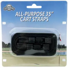 90189 J & M And Golf Cart Straps 2 Pack With Easy 0.75 Inches X 42 Black
